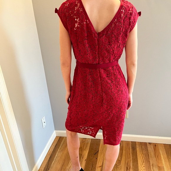Red Lace Dress Size 4 Kate Spade - Picture 5 of 6
